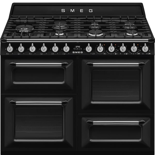 BẾP NẤU KÈM LÒ NƯỚNG  CÓ MẶT BẾP GAS  SMEG VICTORIA, 110CM - TR4110BL1 - Smeg - Bếp đa năng rộng rãi và linh hoạt, lý tưởng để chuẩn bị nhiều món ăn cùng lúc, đ