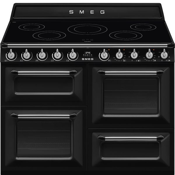 BẾP NẤU  KÈM LÒ NƯỚNG CÓ MẶT BẾP TỪ SMEG VICTORIA, 110CM -  TR4110IBL2 - Smeg - Bếp đa năng rộng rãi và linh hoạt, lý tưởng để chuẩn bị nhiều món ăn cùng lúc, đ