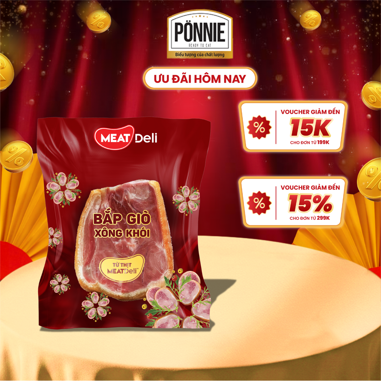  Bắp giò xông khói MEATDeli 300gr 