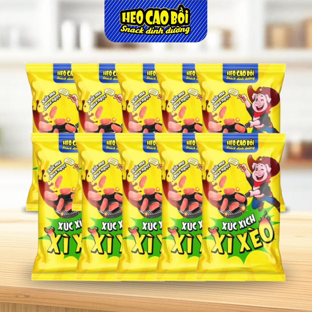  [Combo 10] Xúc xích Xì Xèo Heo Cao Bồi xốt me 