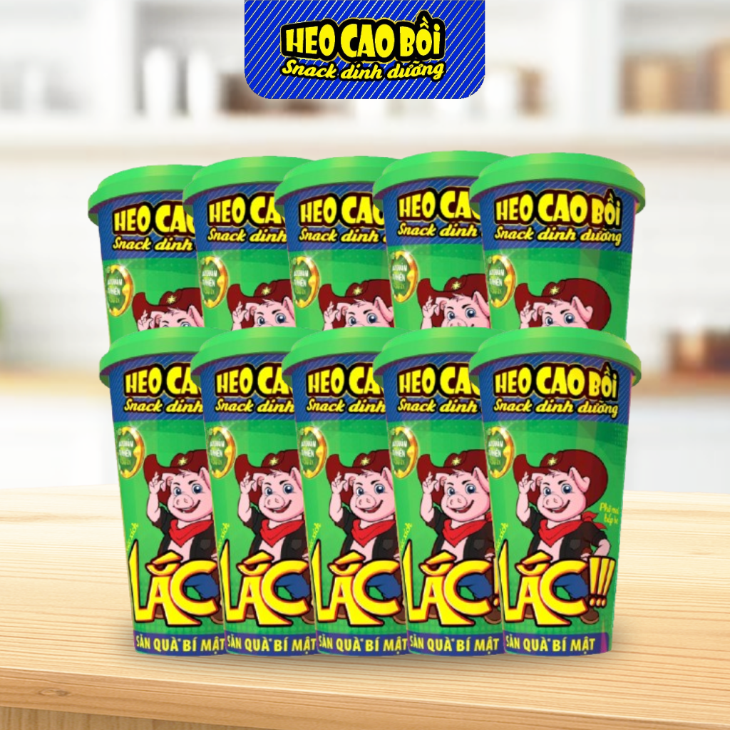  [Combo 10] Xúc xích tiệt trùng Heo cao bồi lắc phô mai bắp bơ ly x (3cây x 13gr + 1gói lắc 3gr) 