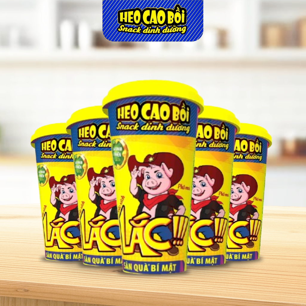  [Combo 5] Xúc xích tiệt trùng Heo cao bồi lắc phô mai ly x (3cây x 13gr + 1gói lắc 3.2gr) 