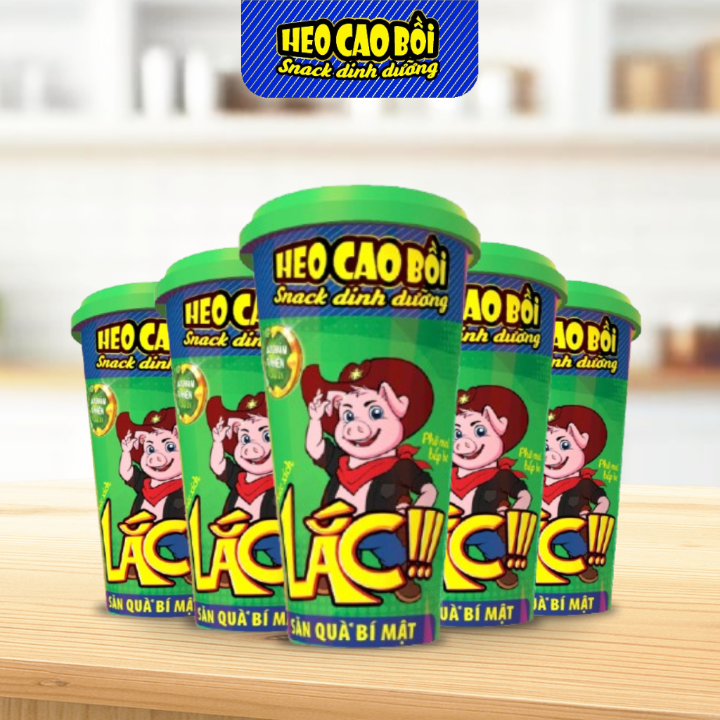  [Combo 5] Xúc xích tiệt trùng Heo cao bồi lắc phô mai bắp bơ ly x (3cây x 13gr + 1gói lắc 3gr) 