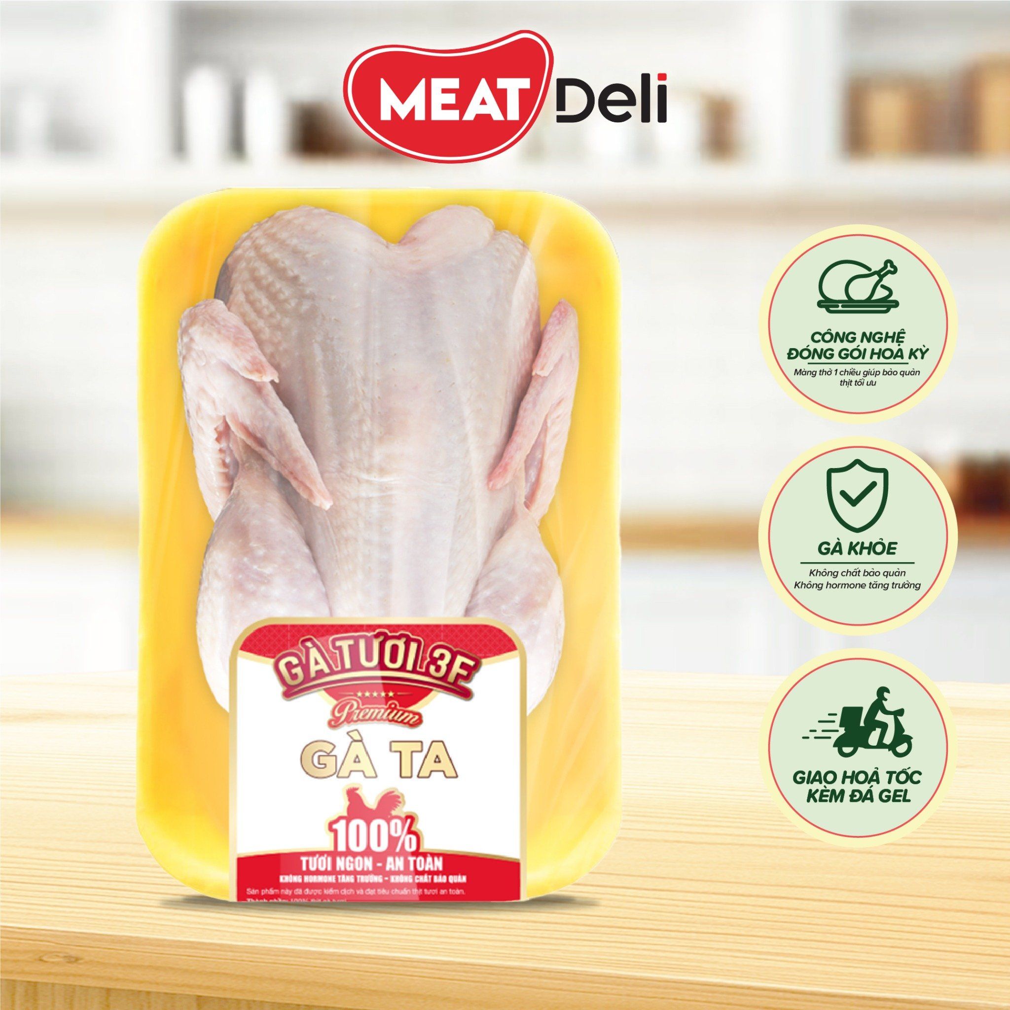  Gà ta nguyên con 3F 1.6kg 