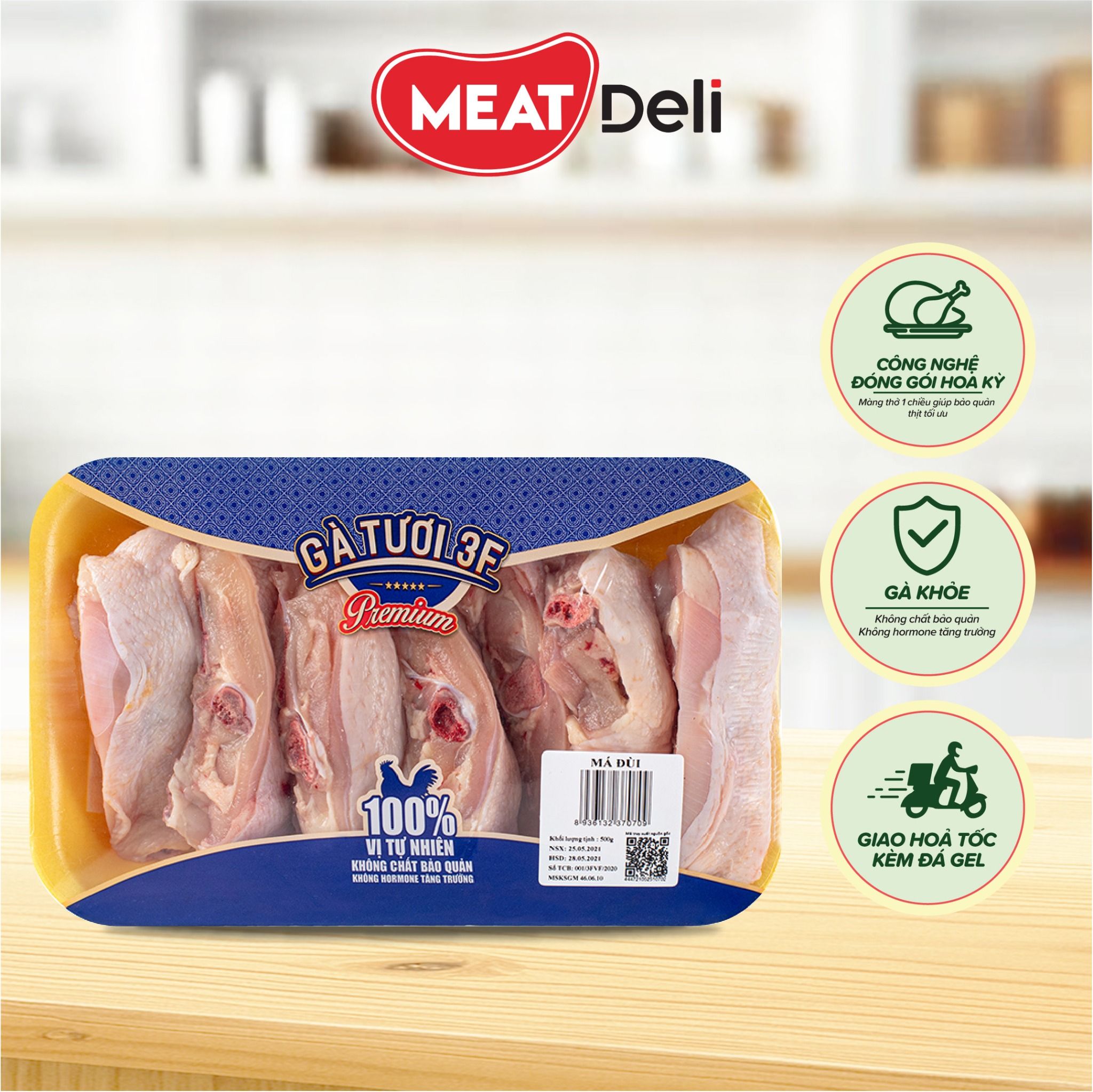  Má đùi gà 3F 580gr 
