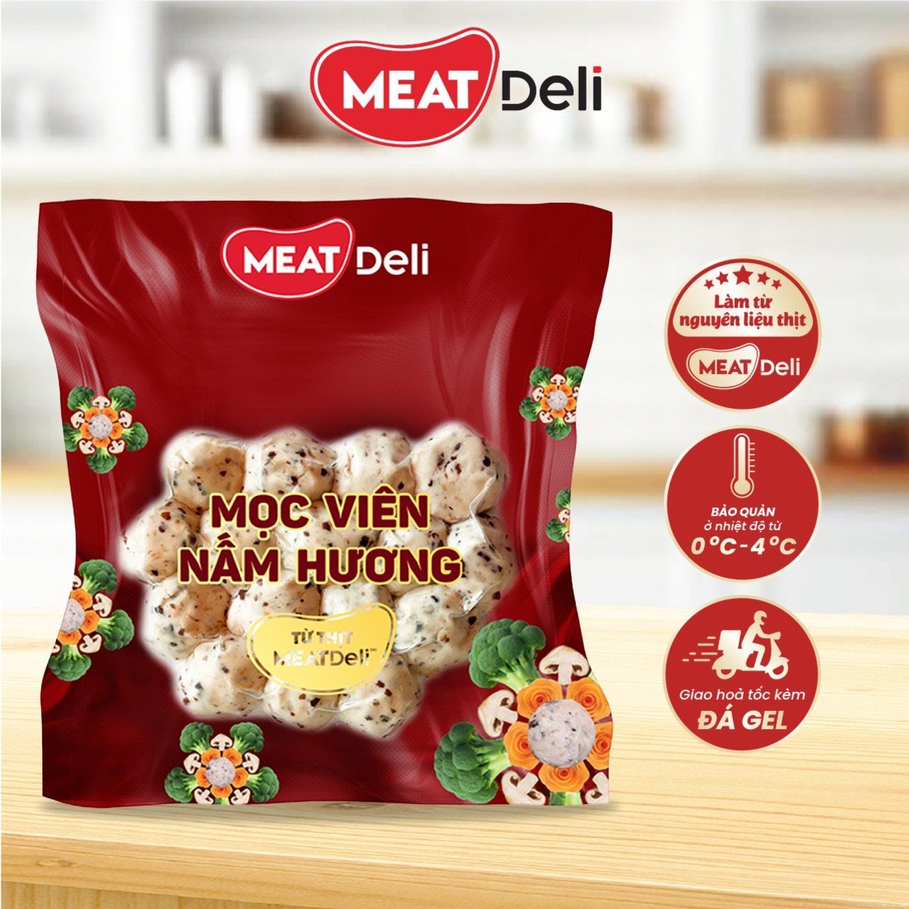  Mọc viên MEATDeli nấm hương 250gr 
