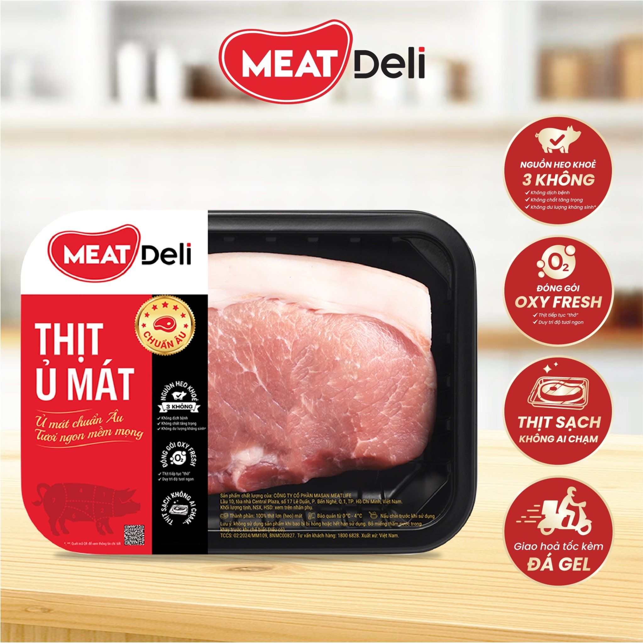  Thịt đùi heo MEATDELI 450gr 