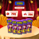  [Combo 5] Xúc xích tiệt trùng Heo cao bồi lắc thịt nướng phô mai ly x (3cây x 13gr + 1gói lắc 3.4gr) 