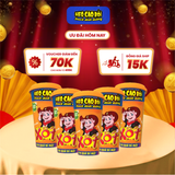  [Combo 5] Xúc xích tiệt trùng Heo cao bồi xốt tôm sữa ly x (3cây x 13gr + 1gói xốt 12gr + 1gói hạt giòn 1.5gr) 