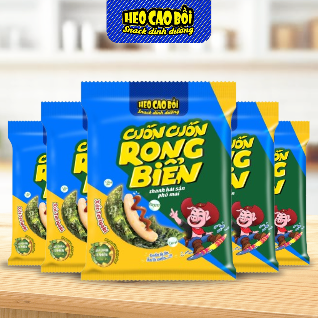  [Combo 5] Heo Cao Bồi rong biển cuốn thanh hải sản phô mai xốt teriyaki 