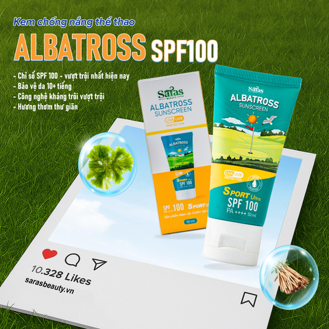 Kem chống nắng thể thao Albatross SPF100 & PA++++ – Kháng nước, không bết dính, bảo vệ da tối đa 50ml