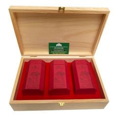 Trà Shan Tuyết Bạch Ngọc 300gram - Hộp Gỗ Thông