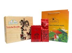 Trà Đinh Tiến Vua Ướp Hoa Nhài 200gram - Bộ Gỗ Thông TCX2