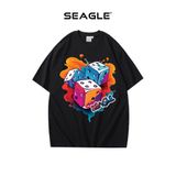  Áo thun Oversize Unisex in xúc xắc 