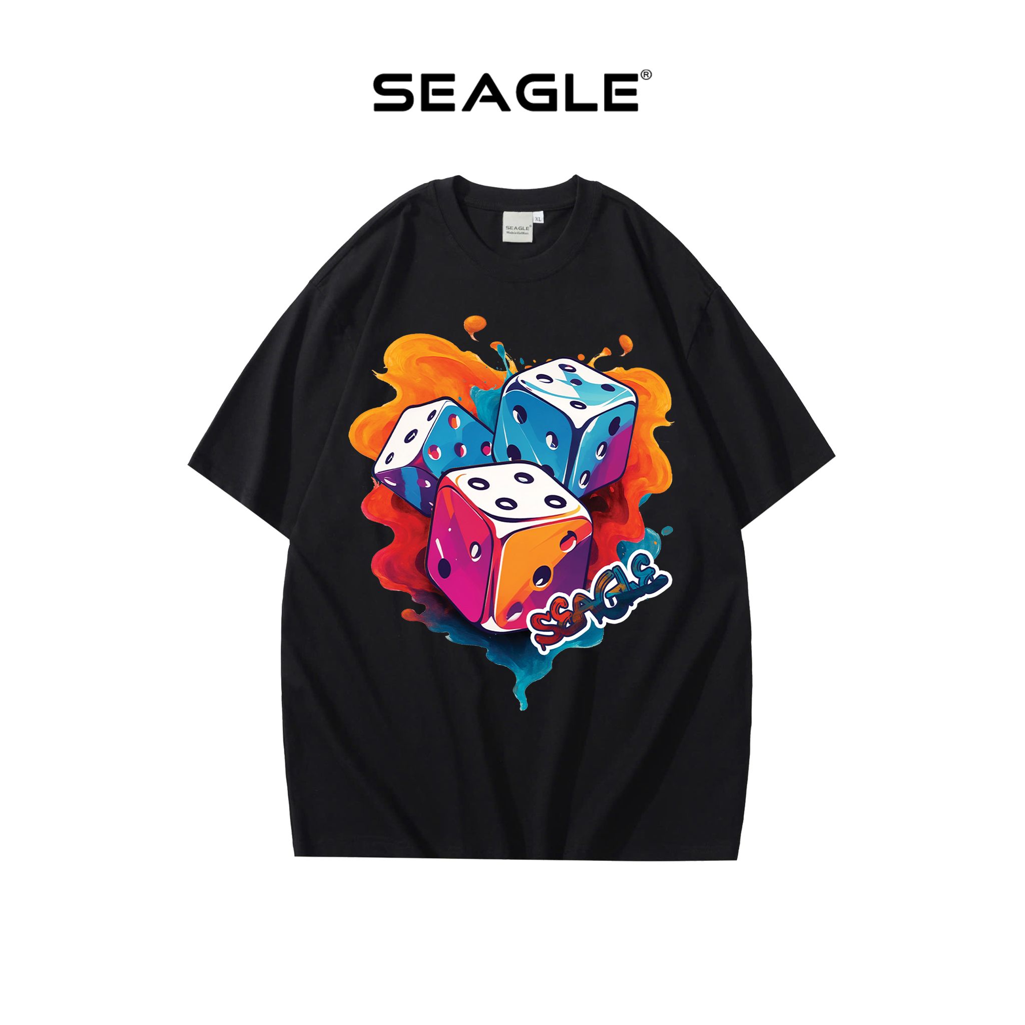  Áo thun Oversize Unisex in xúc xắc 