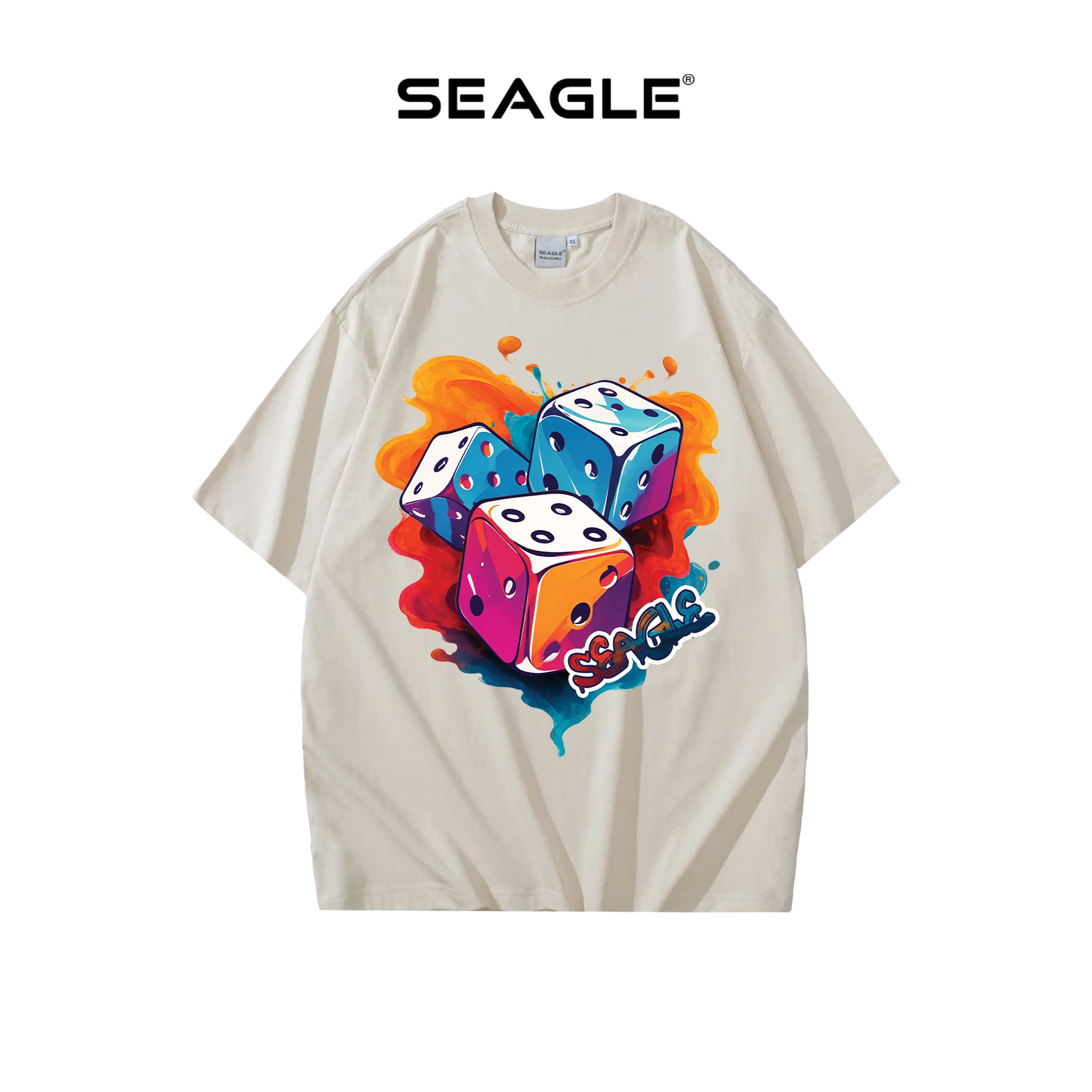  Áo thun Oversize Unisex in xúc xắc 