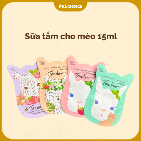 Sữa tắm TENDER cho mèo túi 15ml