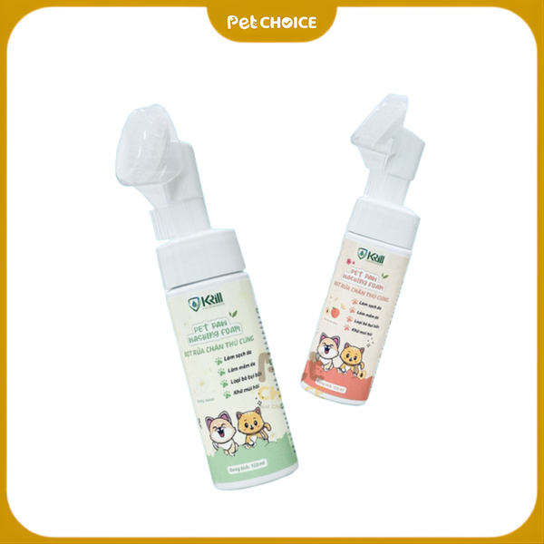 Bọt vệ sinh bàn chân thú cưng Krill chai 150ml