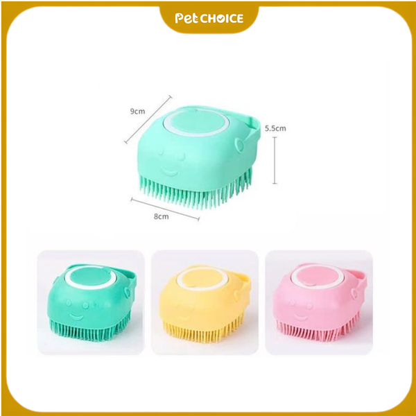 Bàn chải tắm silicon tạo bọt cho thú cưng