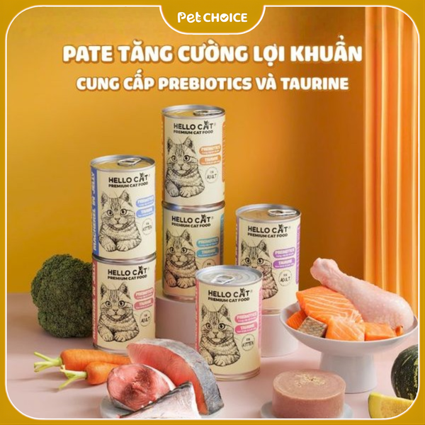 Pate cho mèo trong thạch Hello Cat Tuna 400g