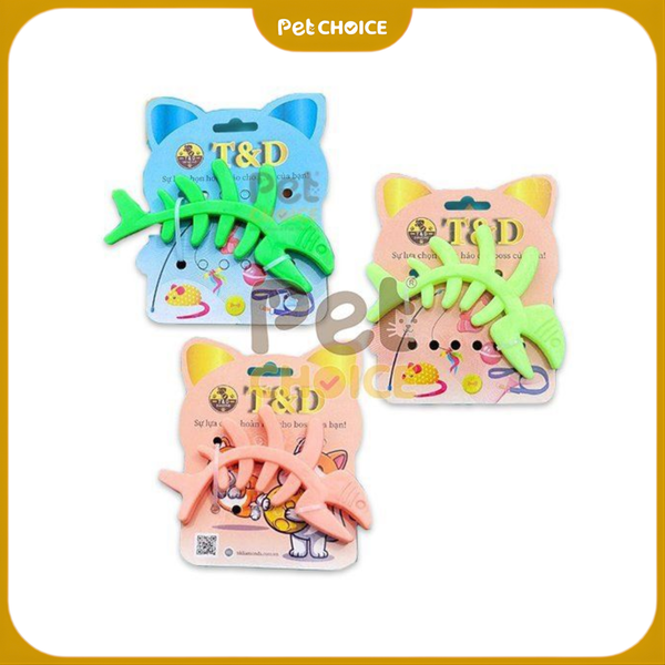Đồ chơi xương cá cao su cho thú cưng nhai gặm giảm stress