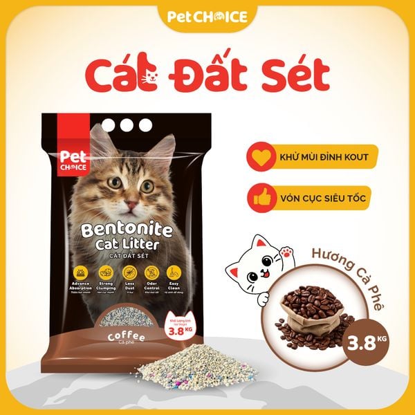 Cát vệ sinh đất sét bentonite cho mèo