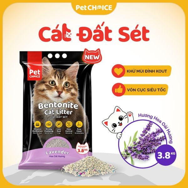 Cát vệ sinh đất sét bentonite cho mèo