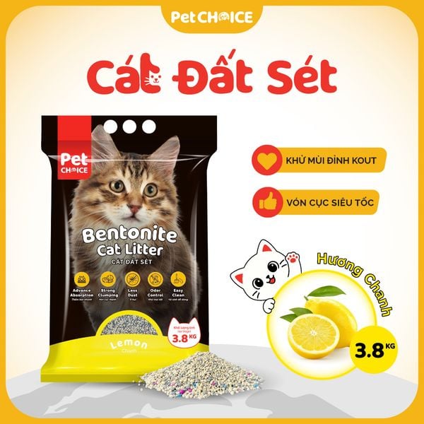 Cát vệ sinh đất sét bentonite cho mèo