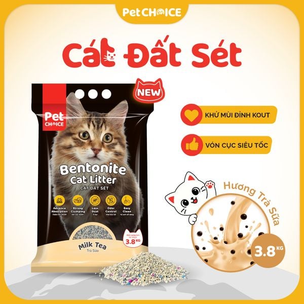 Cát vệ sinh đất sét bentonite cho mèo