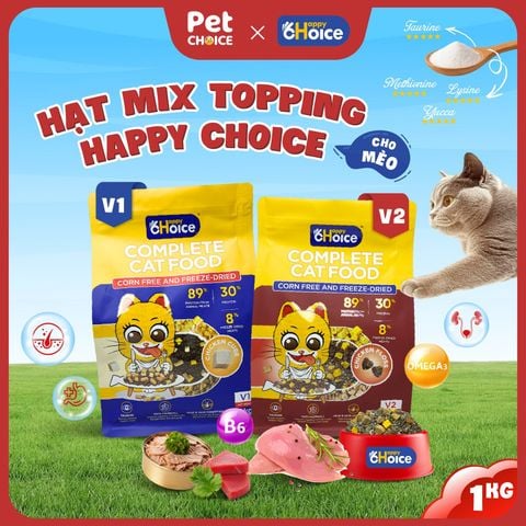 Hạt Mix Siêu Topping Cho Mèo Happy Choice Túi 1KG