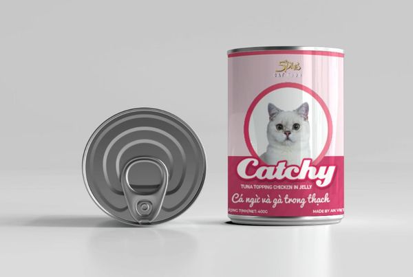 Pate Catchy 400g, pate trong thạch cho mèo mọi lứa tuổi