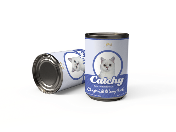 Pate Catchy 400g, pate trong thạch cho mèo mọi lứa tuổi