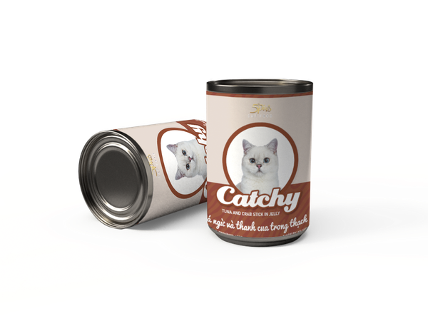 Pate Catchy 400g, pate trong thạch cho mèo mọi lứa tuổi