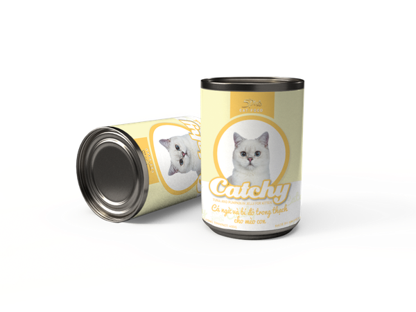 Pate Catchy 400g, pate trong thạch cho mèo mọi lứa tuổi