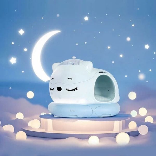 Máy Vệ Sinh Tự Động Cho Mèo WooHuLoo, Nhà Vệ Sinh Dọn Phân Mèo Tự Động Cao Cấp Kết Nối Wifi, Dùng App