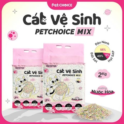 Cát Mèo Đậu Nành Mix Đất Sét PetChoice 6L/2KG, Cát Vệ Sinh Cho Mèo