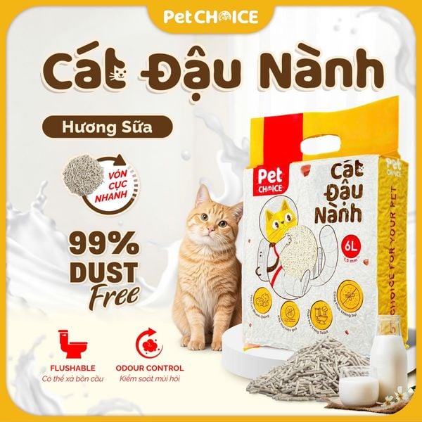 Cát vệ sinh đậu nành PetChoice cho mèo