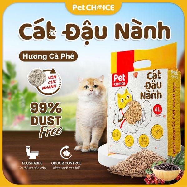 Cát vệ sinh đậu nành PetChoice cho mèo