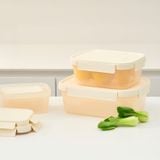  Bộ 3 hộp thực phẩm nắp gài Hokkaido 