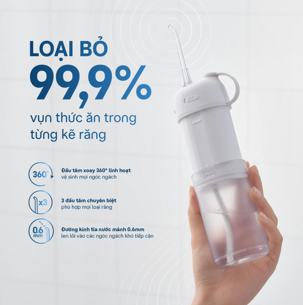  Combo Gọn Nhẹ Lên Đường – Máy tăm nước gấp gọn Okina và Bình giữ nhiệt Fuji Cylin 200ml 