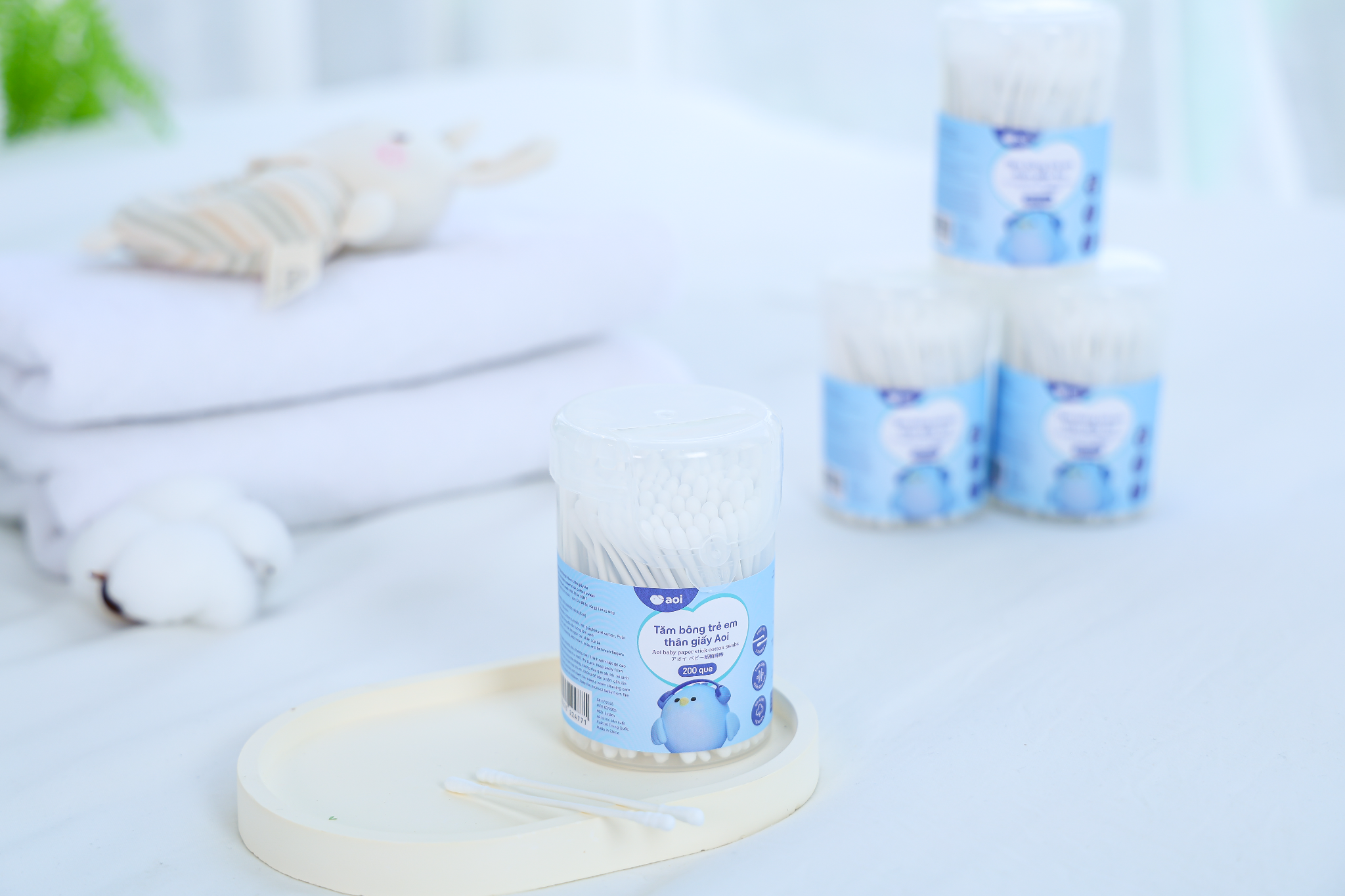 Tăm bông trẻ em thân giấy Aoi - 7