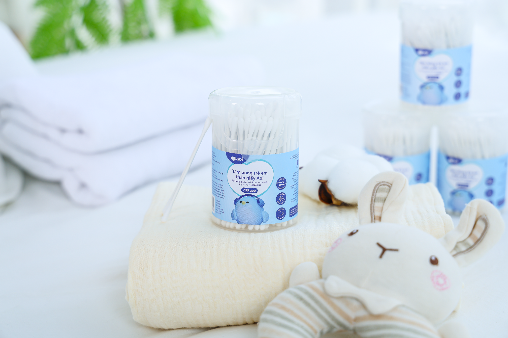 Tăm bông trẻ em thân giấy Aoi - 4