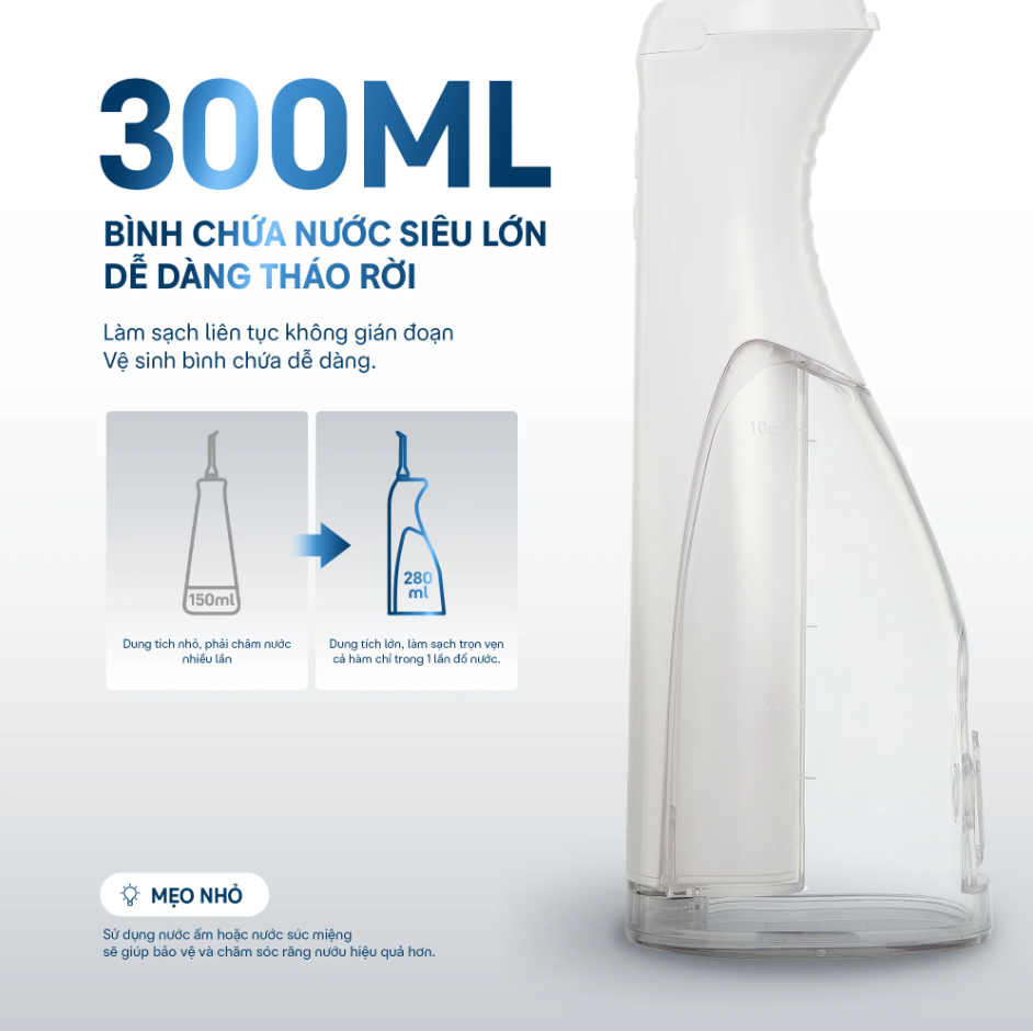 Combo Chăm Răng Sáng Khỏe: Máy tăm nước không dây Okina và Bàn chải điện Okina Lite Xanh - 3