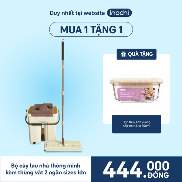  Bộ cây lau nhà thông minh kèm thùng vắt 2 ngăn sizes lớn BH-M200 