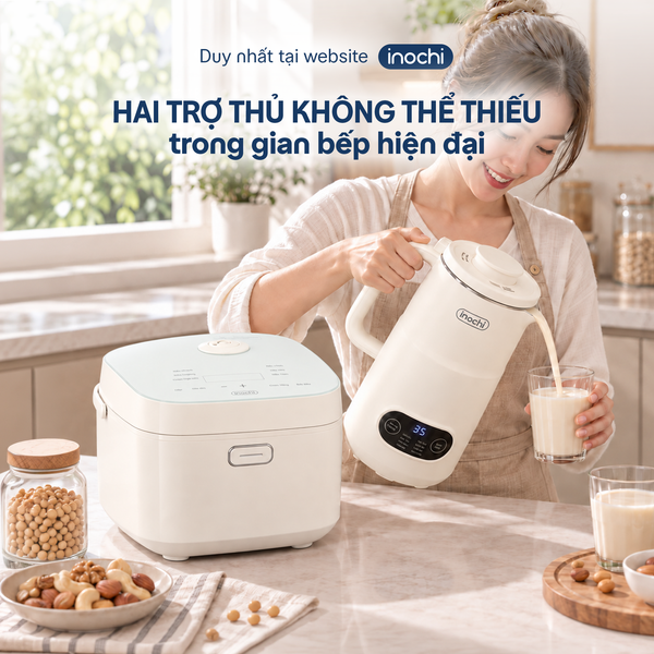  Combo Quà Tặng Gia Đình 1: Daily Meal - Máy làm sữa hạt Akiba Mellow và Nồi cơm điện Akiba 1.8L 
