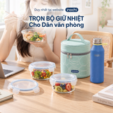 Combo Mang Cơm Đi Làm: Bộ hộp thuỷ tinh Nikko kèm túi giữ nhiệt Yoshino và Bình giữ nhiệt Fuji Gleam 500ml - 3