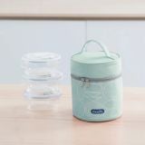 Combo Mang Cơm Đi Làm: Bộ hộp thuỷ tinh Nikko kèm túi giữ nhiệt Yoshino và Bình giữ nhiệt Fuji Jolly 450ml - 12