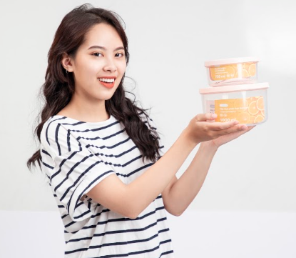 Combo Bữa Tối 20 Phút – Nồi cơm điện Akiba 1.8L và Bộ 4 hộp thực phẩm tròn Hokkaido 500-1000-1500-2000ml - 9