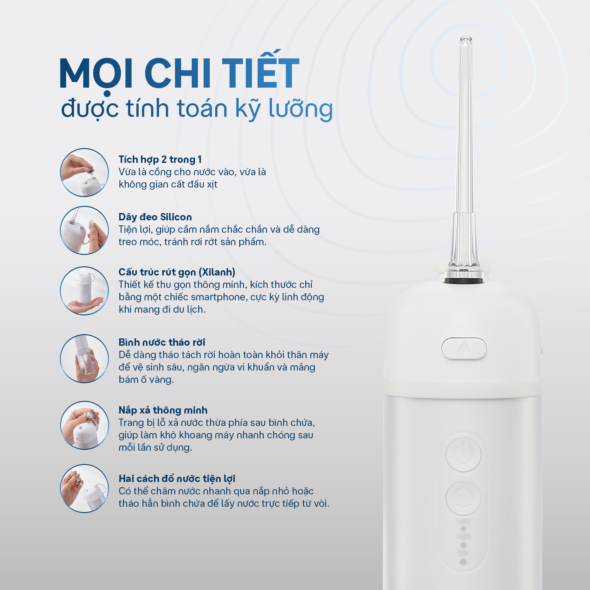  Máy tăm nước gấp gọn Okina 