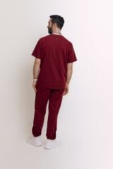 MAT03 - THREE BUTTON HENLY NECKLINE UNIFORM TOP